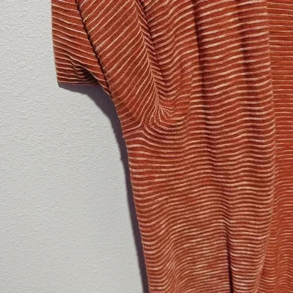 Madewell Cardigan Small Summer Ryder Red Rusty Torch Long Striped Cozy Bohemian - Picture 5 of 8